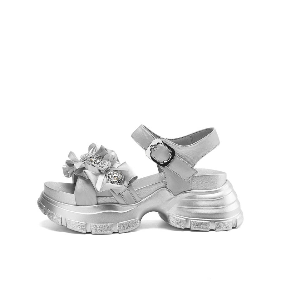 Rosa Bianca Cow Leather One Strap Sandals Women's