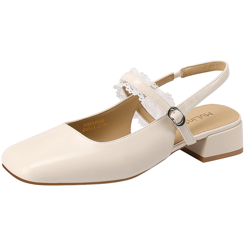 Mulinsen Chunky Heel High Heels Approx. 3CM Women's