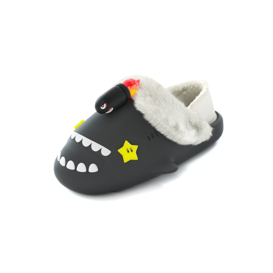 HelloSlippers Shark Winter Sharkicks Winter Cannon Shell, Closed Toe Slippers With Heel Unisex