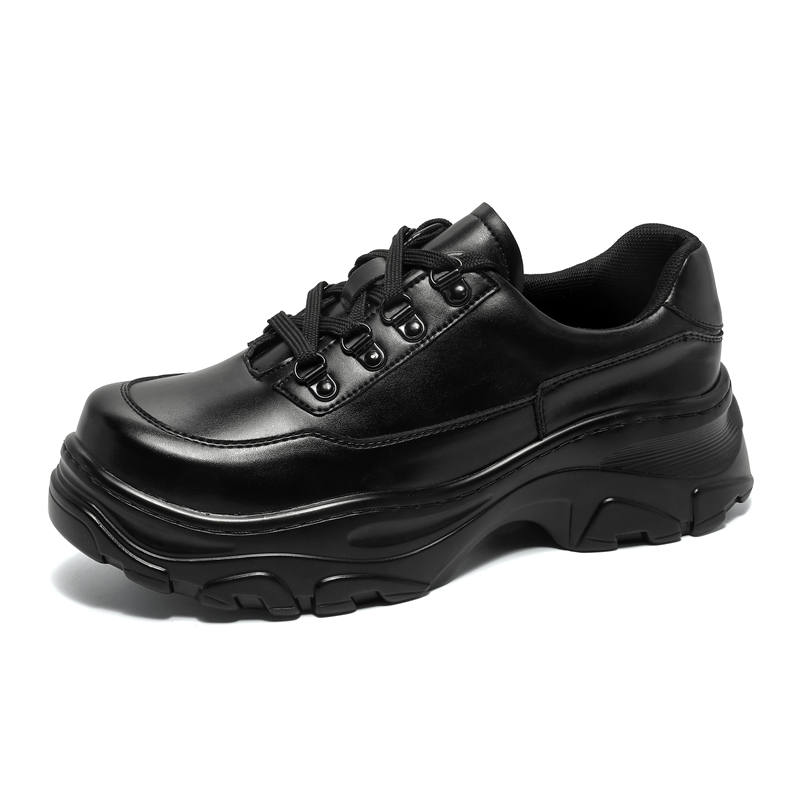 CHILANG CHILANG Microfiber Leather Low top Chunky Sneakers Men's Black