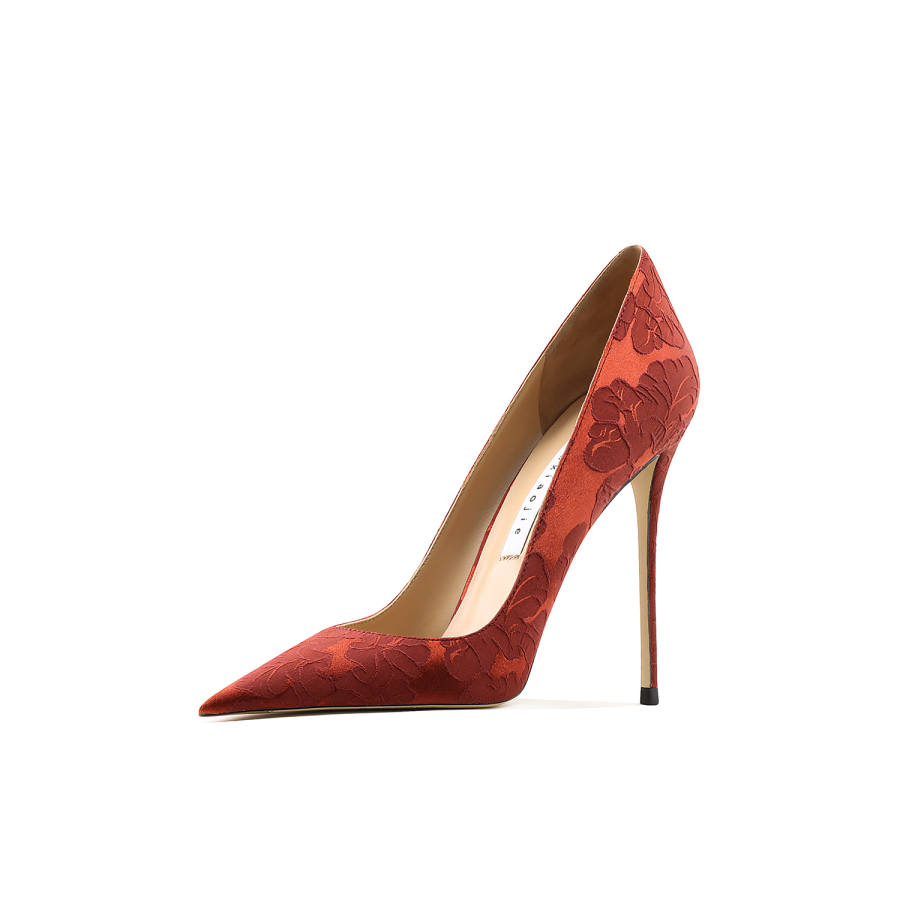 Ganxiaojie Slim Heel High Heels Women's Red