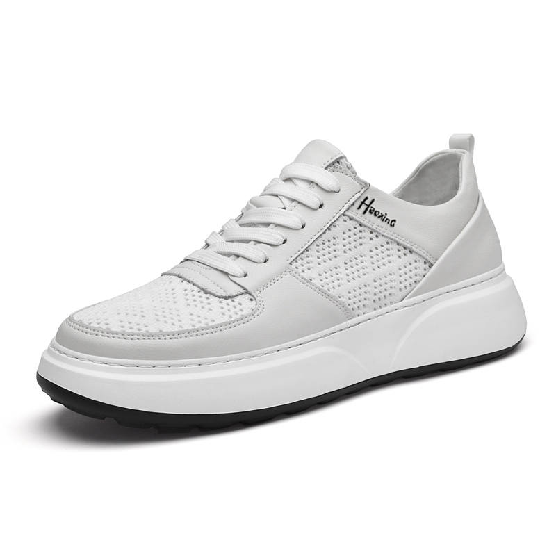 HAOXING Cow Split Leather Breathable Abrasion Resistant Cushioning Height Increasing