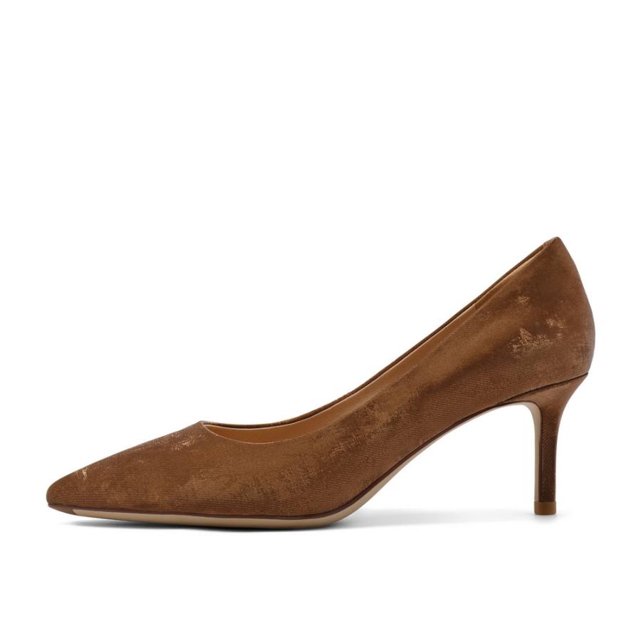 BELLE Slim Heel High Heels 7cm Women's Brown, Beige