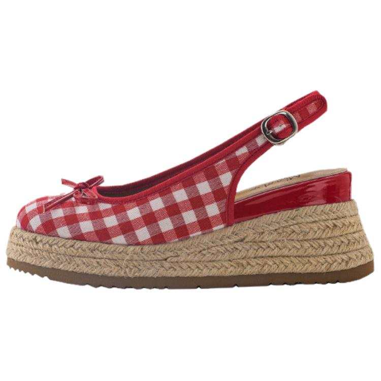 MIAOLV Fabric Wedge Heel High Heels 7cm Women's