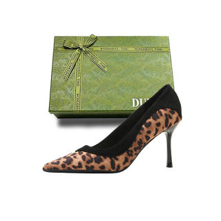 DUNNU Leather Slim Heel High Heels 7cm Women's Box Included
