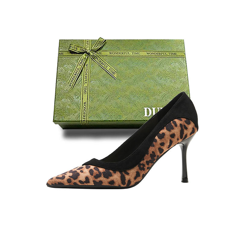 DUNNU Leather Slim Heel High Heels 7cm Women's Box Included