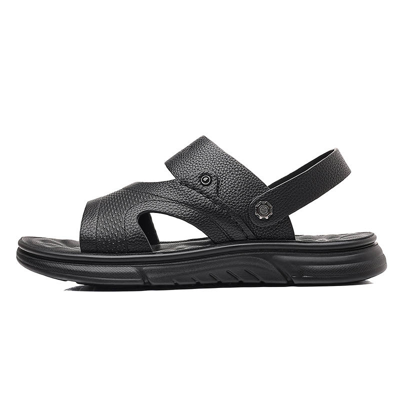 PT'SON PT'SON Top Grain Cow Leather Beach Sandals Men's