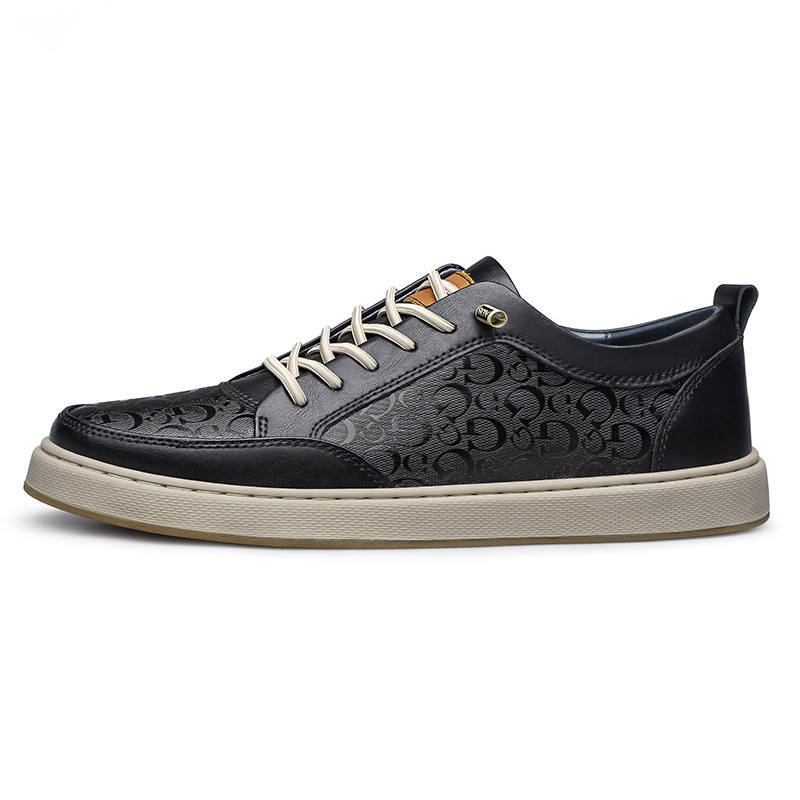 DAOTUSEN Cow Leather Abrasion Resistant Abrasion Resistant Low top Skateboard Shoes Unisex