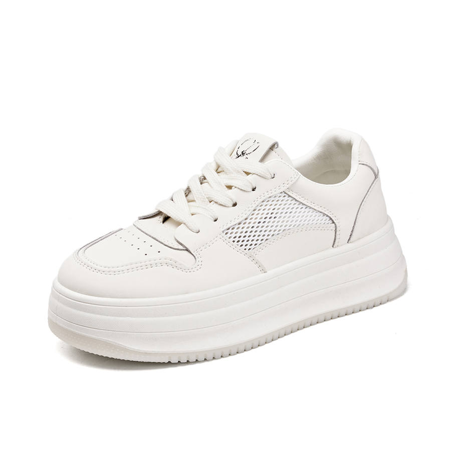 La Chapelle Slip Resistant Abrasion Resistant Low top Skateboard Shoes Women's Beige