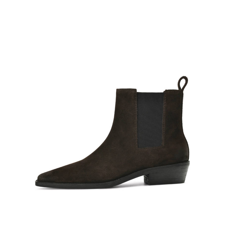 Rosa Bianca Cow Split Leather Short Chelsea Boots Women's