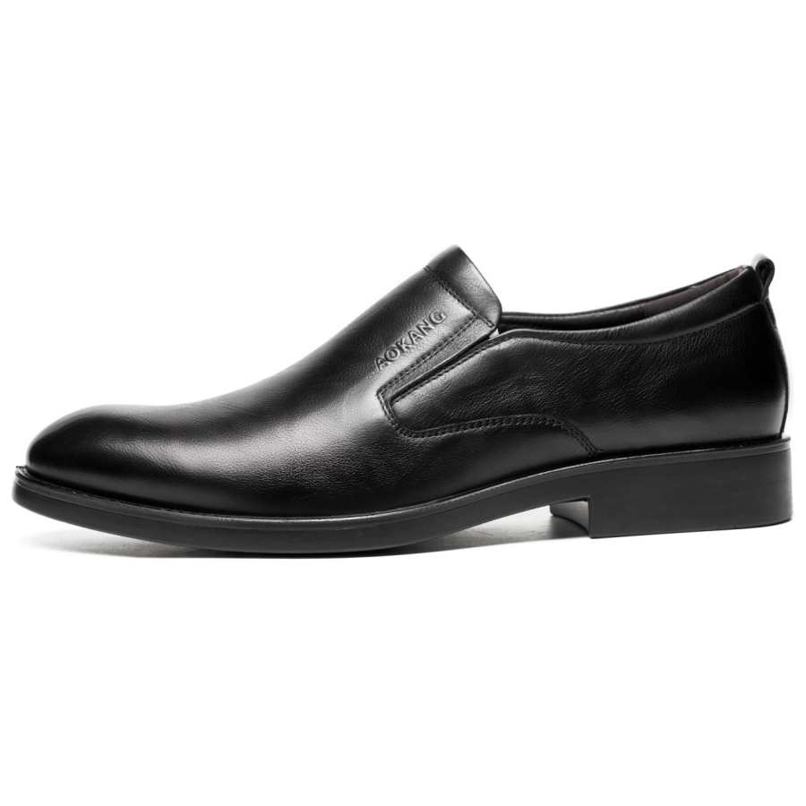 AOKANG Casual Leather Shoes Men's Black