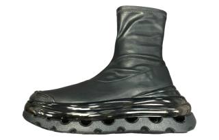 Shoes53045 Leather Ankle Boots Unisex Black