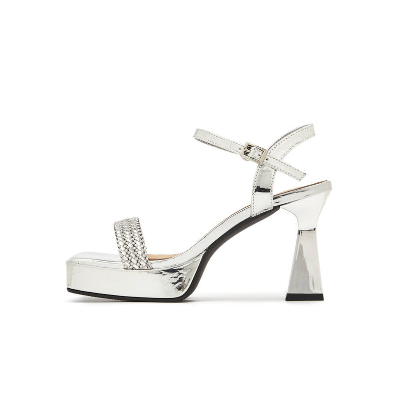 Millies MILLIE'S Synthetic Leather One Strap Sandals High Heel Women's