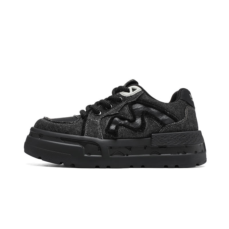 FAIRWHALE Synthetic Leather, Split Cow Leather Low top Skateboard Shoes Men's