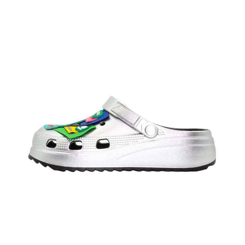 NANJIREN Clogs Unisex Pure Silver