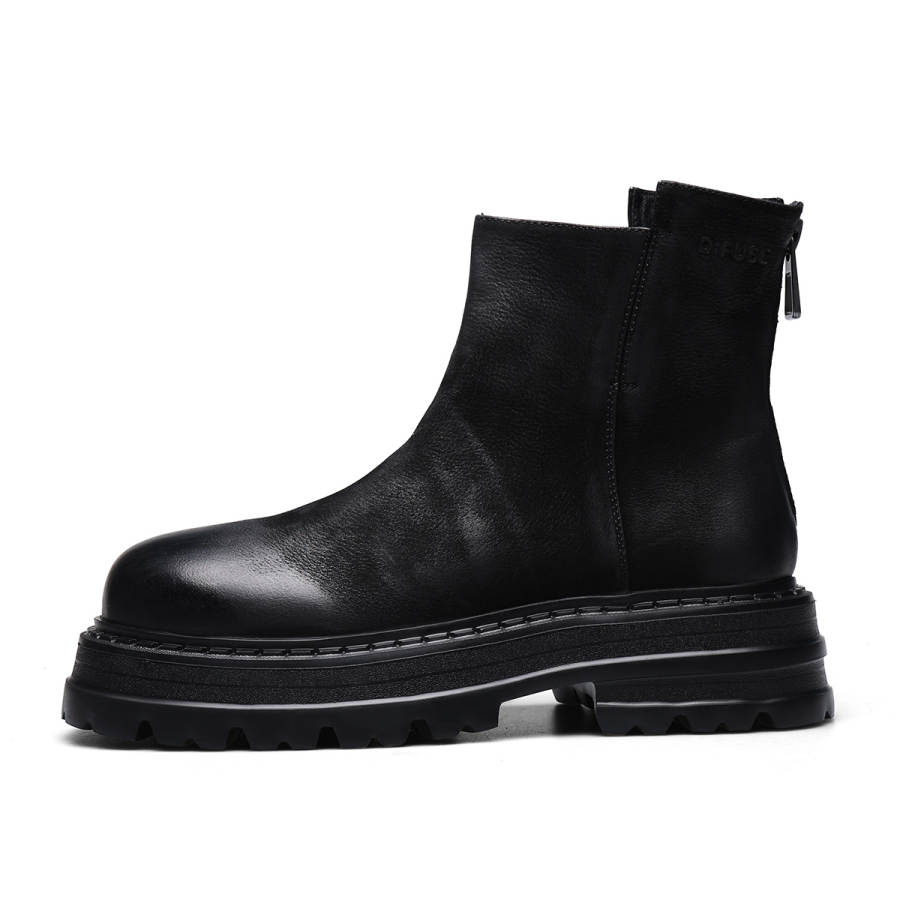 D:FUSE SCANDINAVIA D FUSE SCANDINAVIA Cow Leather Ankle Boots Men's Black