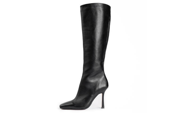 Tony Bianco Havana Top Grain Cow Leather Knee high Boots Women's Black