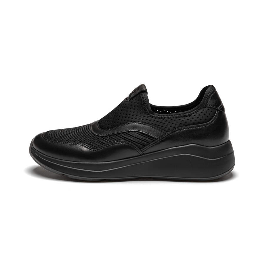 J.BENATO Men's Casual Shoes Men's Low Top Black/Ecru