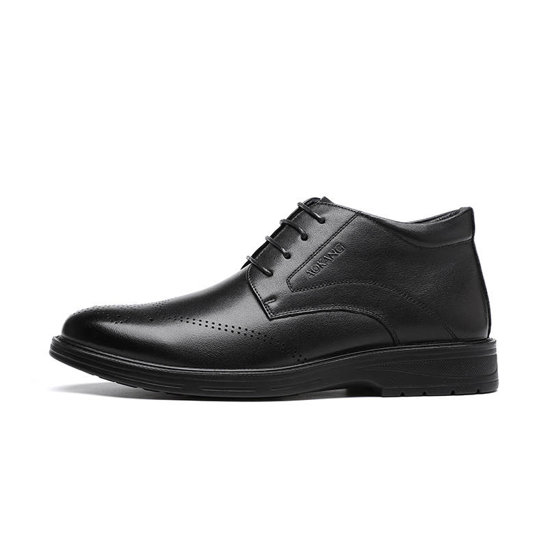 AOKANG Casual Leather Shoes Men's Black