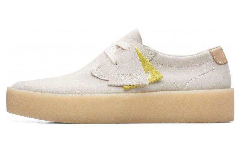 Clarks Ashcott Cup "Off White Suede" lace-up shoes