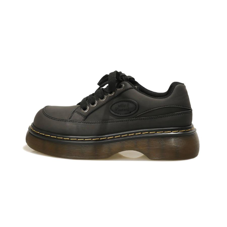 BOJUEMAO Cow Split Leather Classic Vintage Casual Shoes Women's