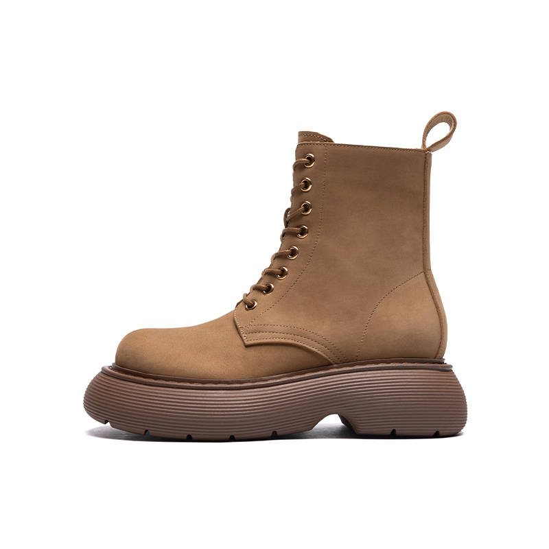 ZHR Combat Boots Women's Yellow/Brown