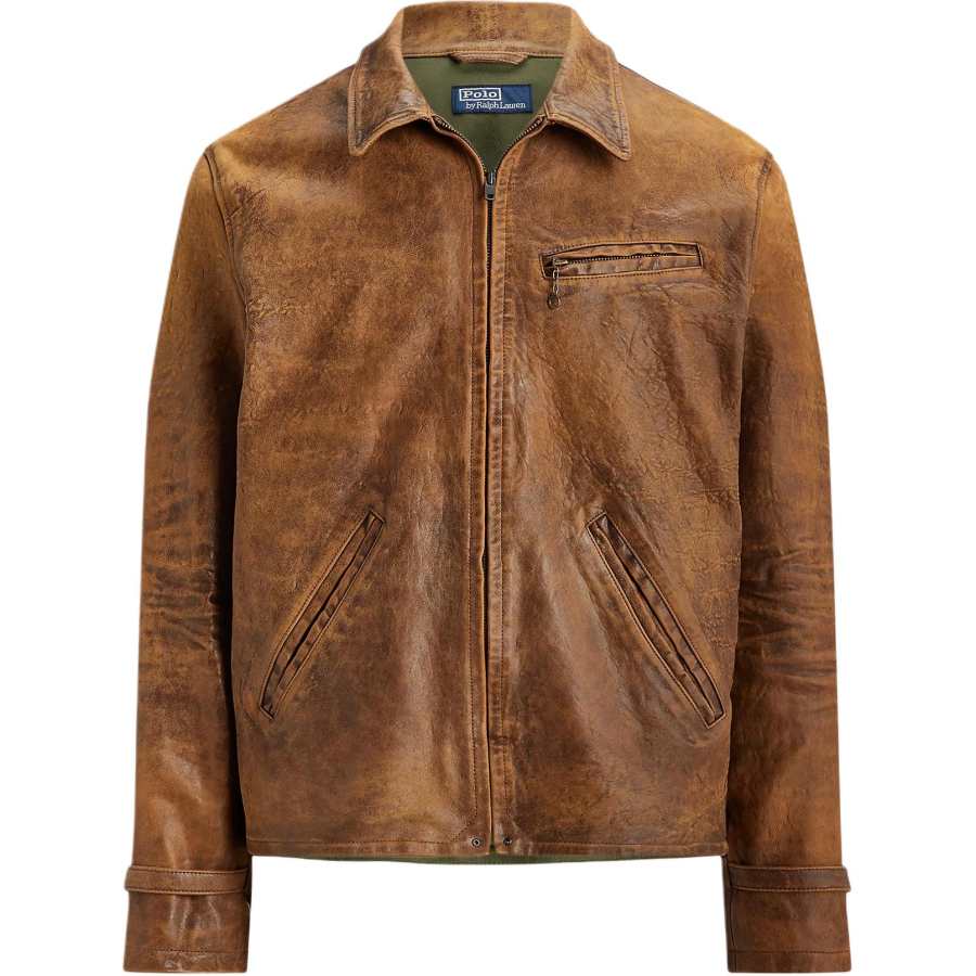 Polo Ralph Lauren zip sheepskin bomber jacket