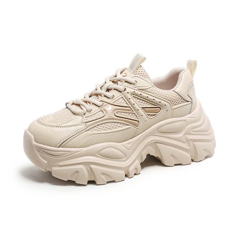 JOSINY Height Increasing Low top Casual Shoes Women's Apricot