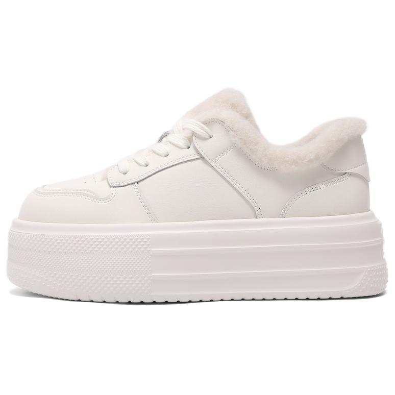 BELLE BELLE Textile, Synthetic Leather Thermal Fleece Lined Versatile Commute Trendy Platform Height Increasing Slimming