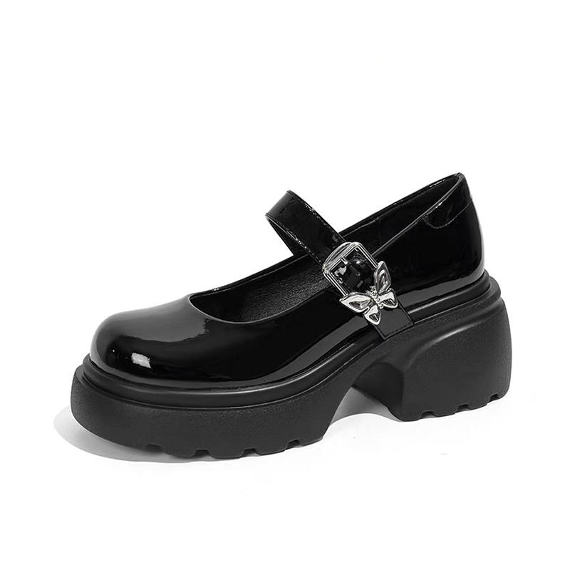 OBWA Chunky Heel Mary Jane Shoes Women's Black