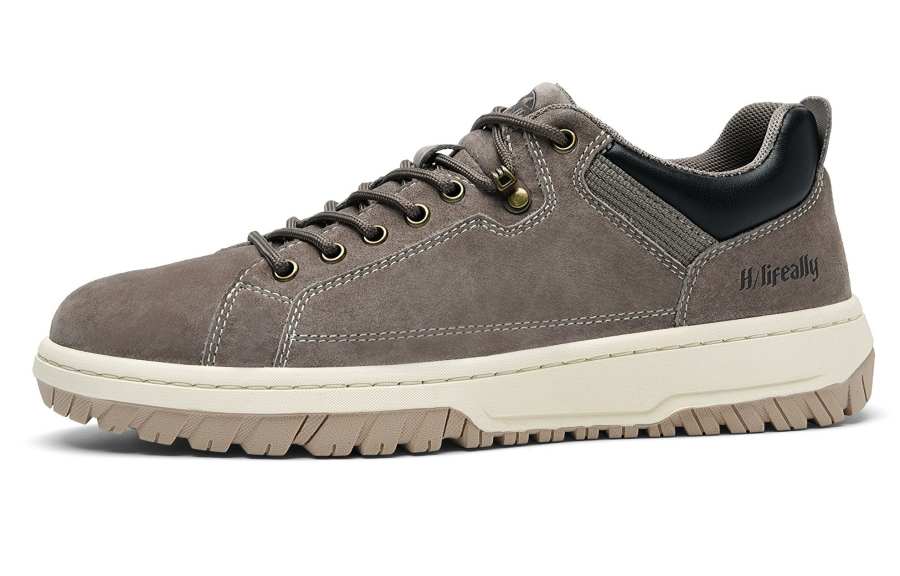 HLA Pigskin Slip Resistant Abrasion Resistant Slip Resistant Abrasion Resistant Low top Casual Shoes Men's
