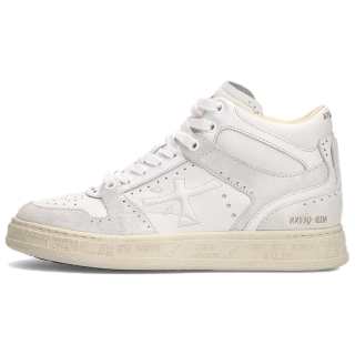 PREMIATA Quinn Slip Resistant Abrasion Resistant Mid top Skateboard Shoes Unisex White