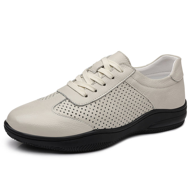 POPULAR ROUSE PR Top Grain Cow Leather Abrasion Resistant, Breathable, Lightweight Low top Casual Shoes Men's