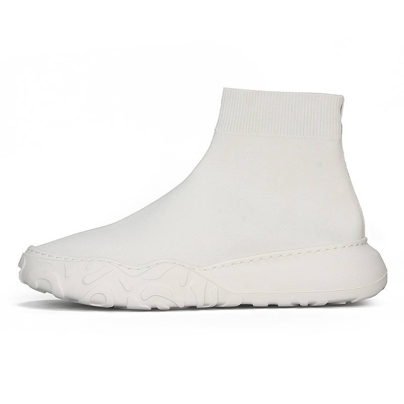 TIEKE Mesh Abrasion Resistant Abrasion Resistant High top Casual Shoes Men's White