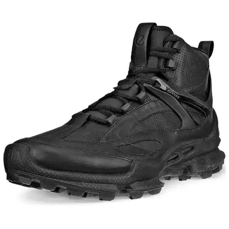 Ecco Biom C Trail Cow Leather High top Outdoor Shoes Men's Black