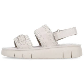MOU Suede One Strap Sandals Women's Beige