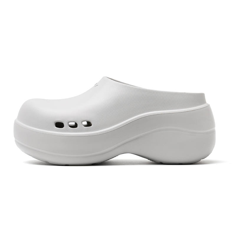 Mule Donkey Rubber Sole Slip Resistant Slip Resistant Closed Toe Slippers Unisex Gray