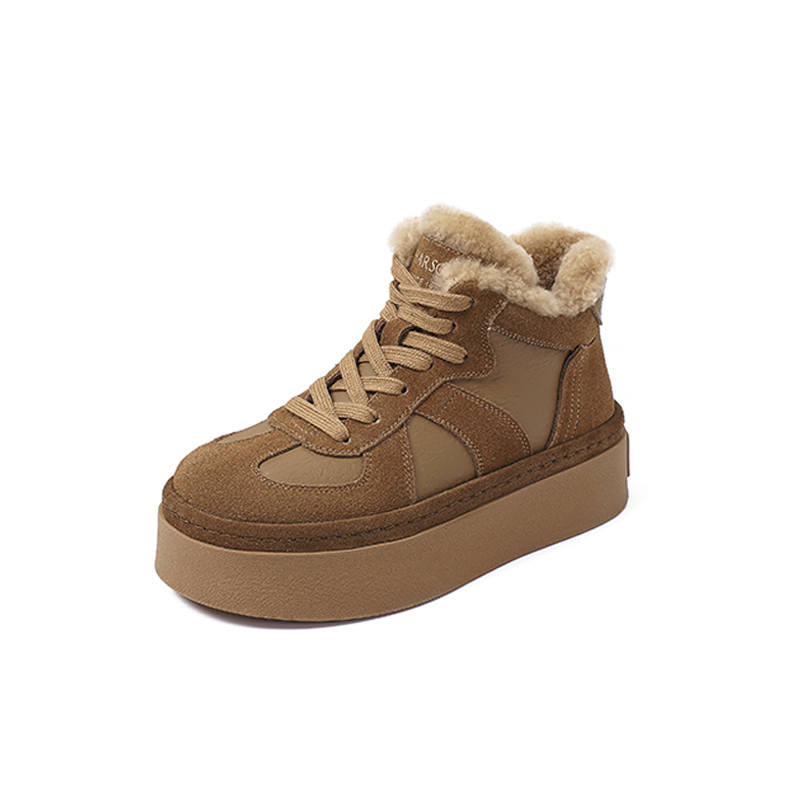 HARSON Synthetic Leather, Split Cow Leather Thermal Slip Resistant Mid top Skateboard Shoes Women's