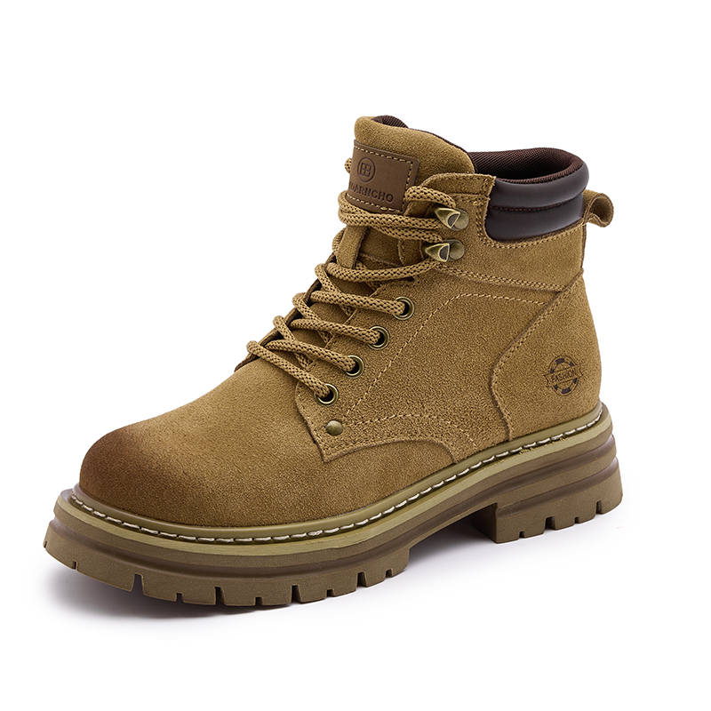 CHIBANG CHIBANG Cow Suede Short Combat Boots Unisex