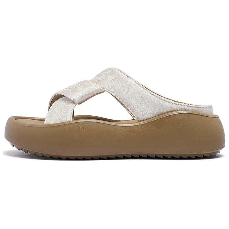 AGSDON Slide Slippers Women's Beige Apricot