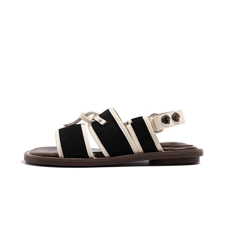 LAOMIAO Comfortable Versatile, Beach Sandals 1.6cm Women's Black