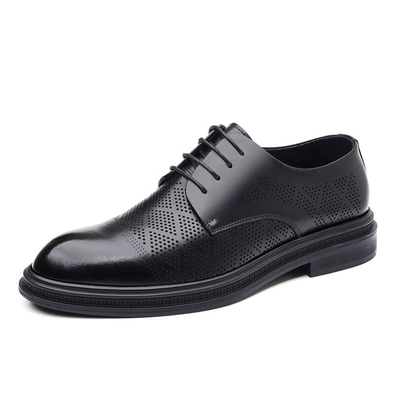Shanpijiang Cow Split Leather Casual Shoes Men's Black