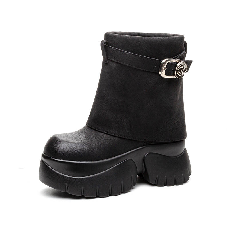 XIEGUIHUAYU Microfiber Leather Ankle Boots 9cm Women's