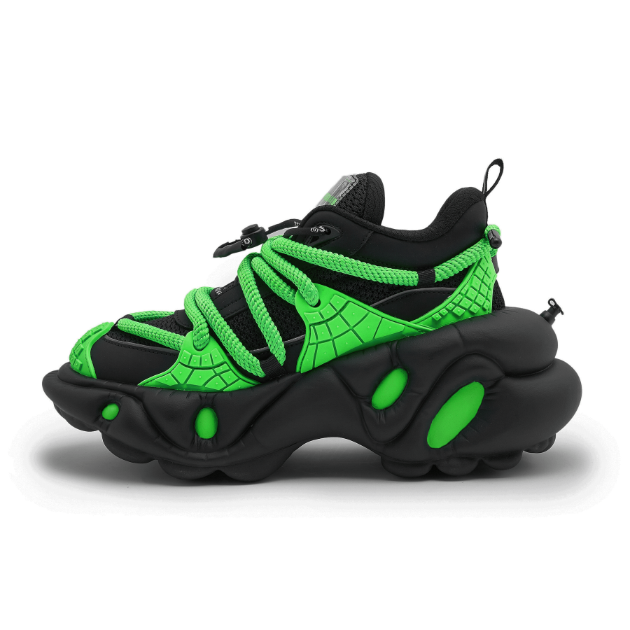 Z COSMOS ZERO COSMOS Weightlessness Series Fabric Low top Platform Shoes Unisex Neon Green