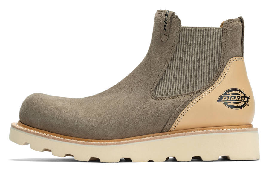 Dickies Dickies Cow Split Leather Short Chelsea Boots Men's Light Coffee