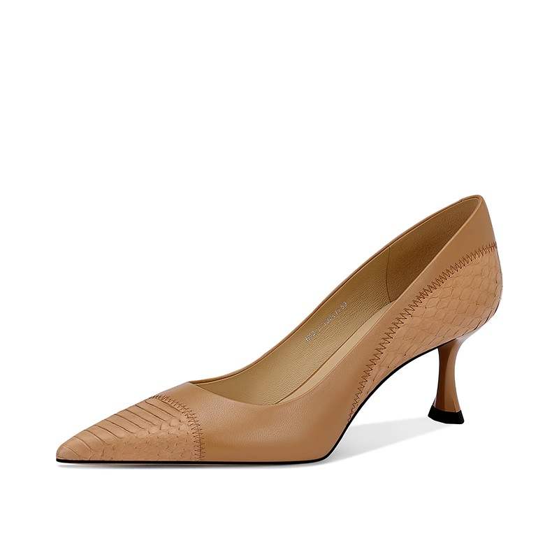 JESSICA SOPHIA Snake Skin Slim Heel High Heels 5.5cm Women's