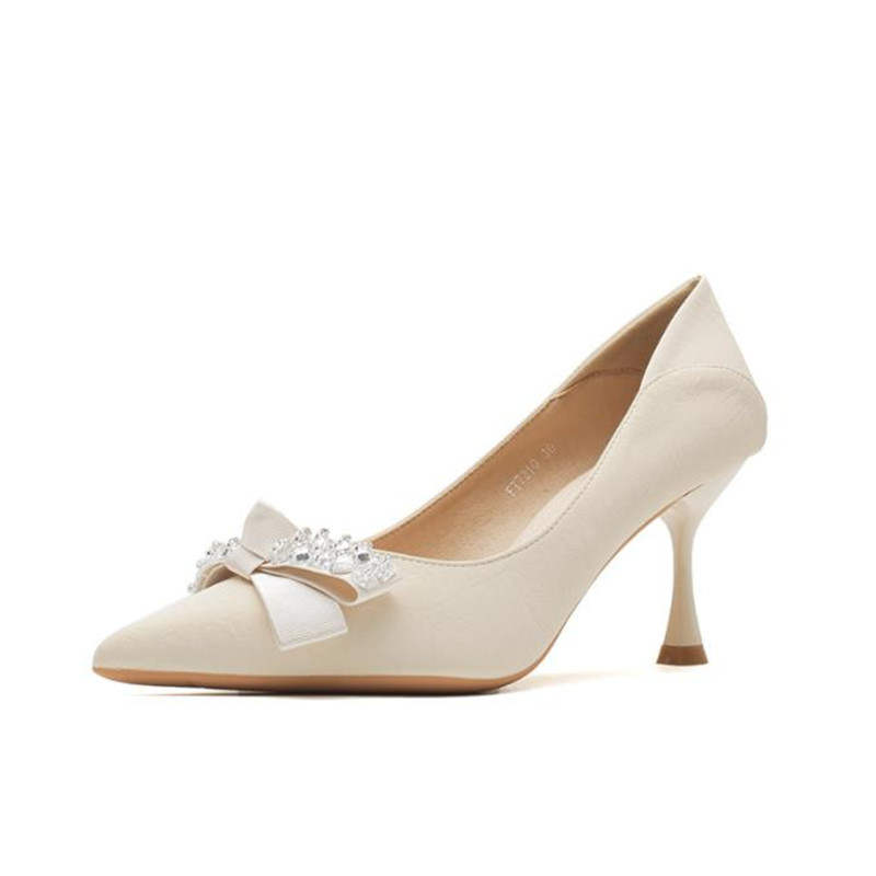 TATAYA Microfiber Leather Slim Heel High Heels Women's