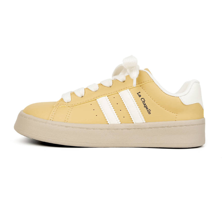 La Chapelle Anti Slip Wear Resistant Low Top Skateboard Shoes Women's Yellow