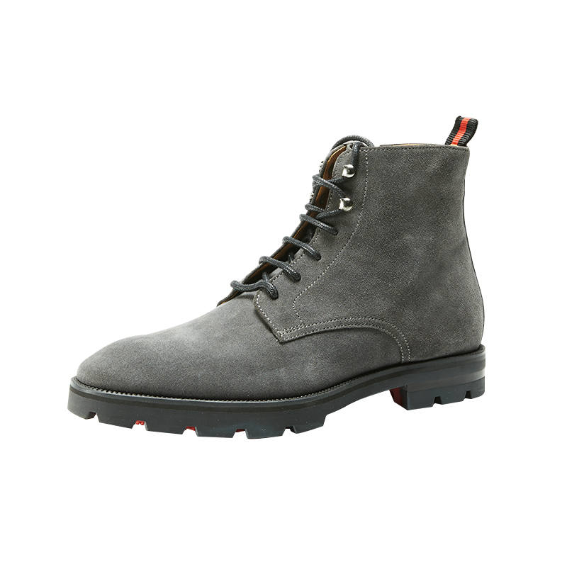 DANIEL HECHTER HECHTER Cow Leather Combat Boots Men's Dark Gray