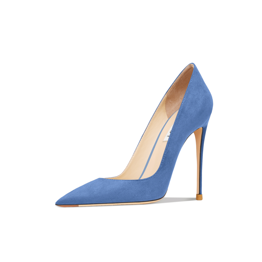 Suyymakk Suede High Heels Women's Blue